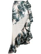 Patbo Palm Print Wrap Skirt - Neutrals