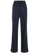 Jil Sander High Waist Drawstring Trousers - Blue