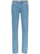 1017 Alyx 9sm Logo Print Straight Leg Jeans - Blue
