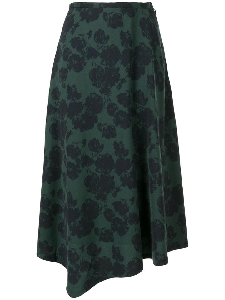 Tomorrowland Floral Print Asymmetric Skirt - Green
