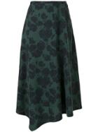 Tomorrowland Floral Print Asymmetric Skirt - Green