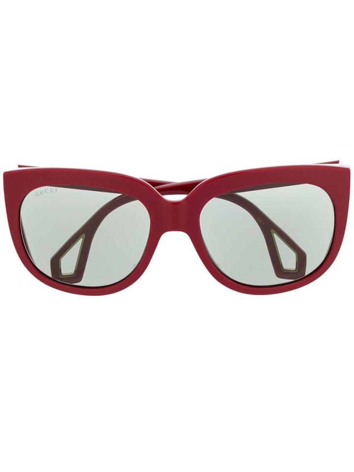 Gucci Eyewear Double-framed Sunglasses - Red
