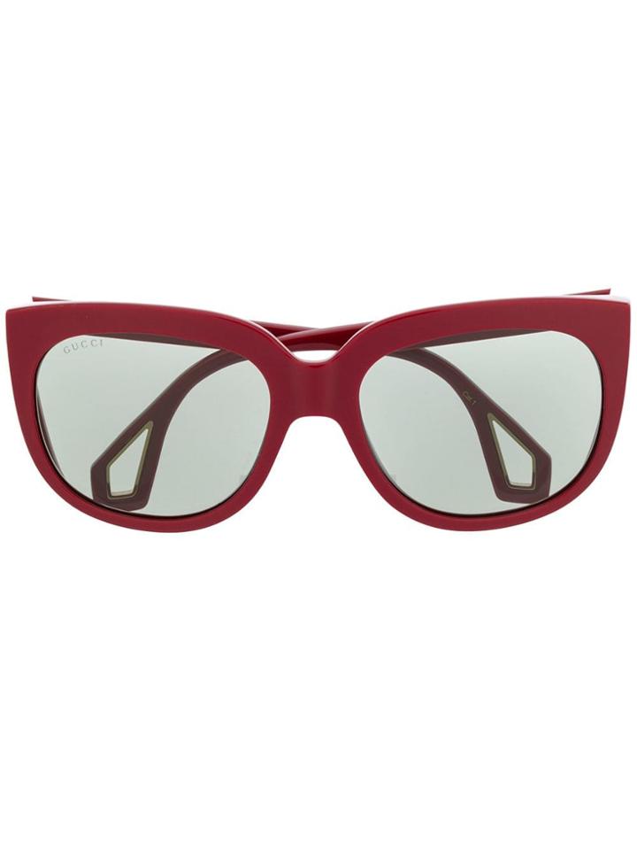Gucci Eyewear Double-framed Sunglasses - Red