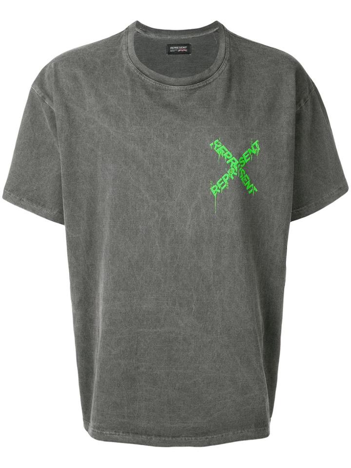 Represent Logo Print T-shirt - Grey