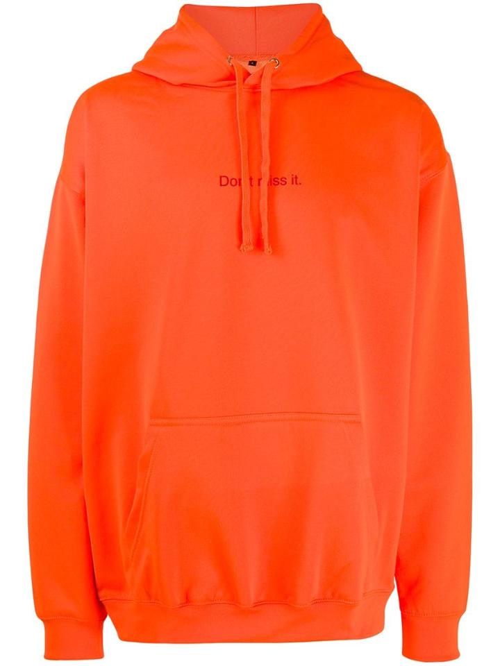 F.a.m.t. Slogan-print Hoodie - Orange