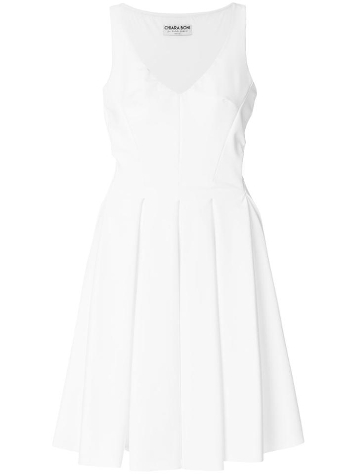 Chiara Boni La Petite Robe V-neck Flared Dress - White