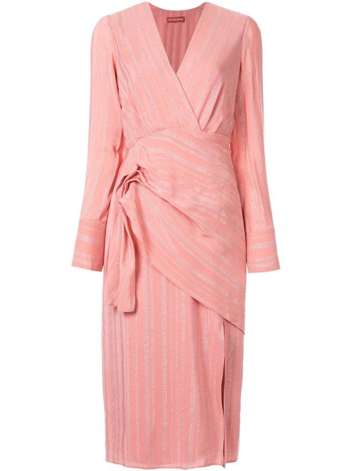 Altuzarra Lame Wrap Dress - Pink