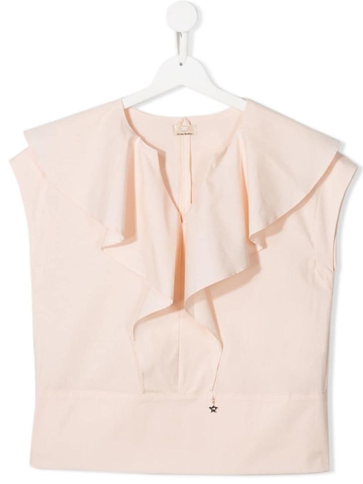 Elisabetta Franchi La Mia Bambina Ruffled Blouse - Neutrals