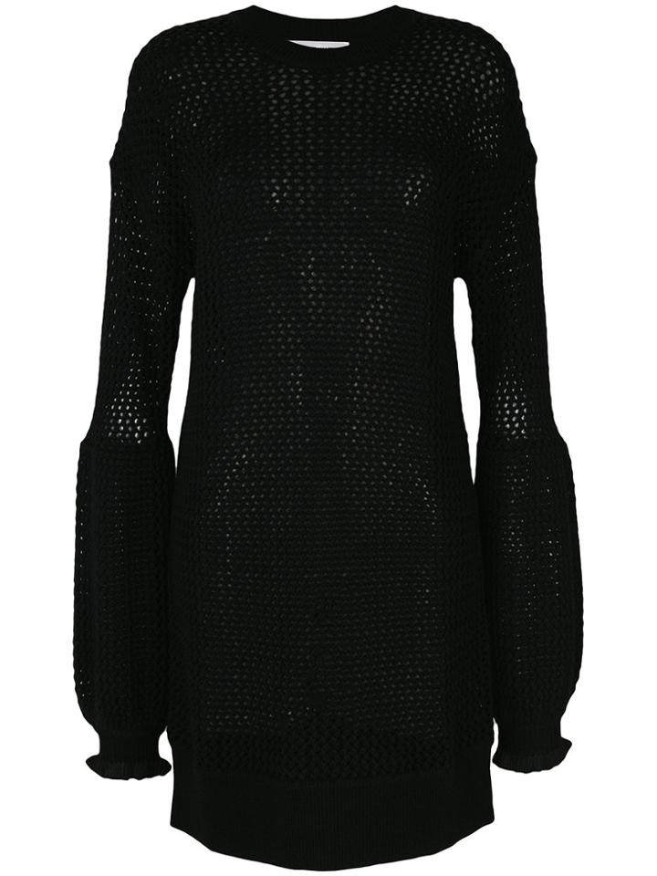 Mcq Alexander Mcqueen Mesh Knit Dress - Black