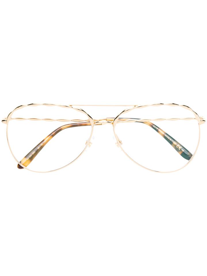 Elie Saab Aviator Shaped Glasses - Metallic