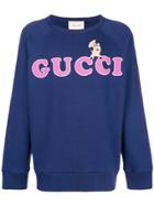 Gucci Logo Print Sweater - Blue