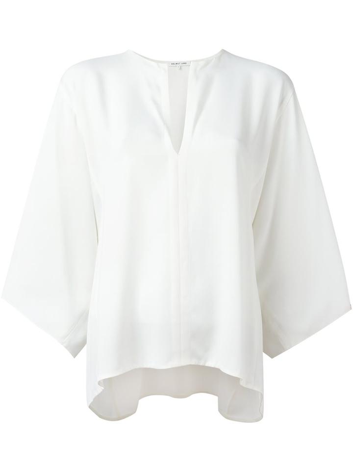 Helmut Lang Three Quarter Sleeves Blouse, Women's, Size: Medium, White, Silk