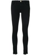 Frame Denim Front Slits Denim Jeans - Black