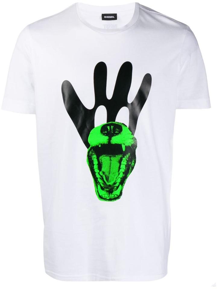 Diesel Caricature Print T-shirt - White