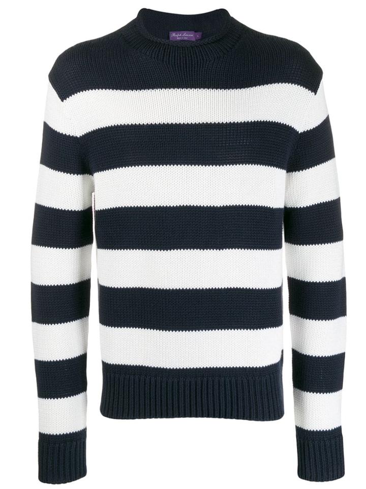 Ralph Lauren Striped Knitted Sweater - Blue