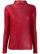 Luisa Cerano Stand-up Collar Jumper - Red