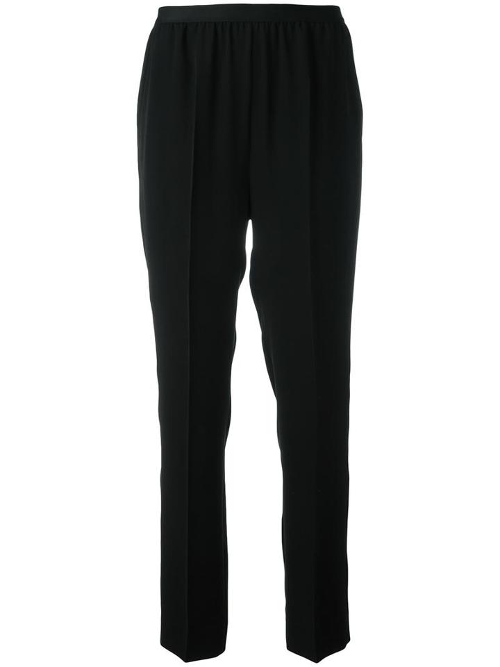 Maison Margiela Tapered Tailored Trousers, Women's, Size: 46, Black, Polyester