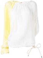 Marni - Runway Plissé Pleat Blouse - Women - Acetate/silk - 40, White, Acetate/silk