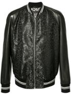 Alexander Mcqueen Leather-panelled Bomber Jacket, Men's, Size: 54, Black, Polyester/lamb Skin