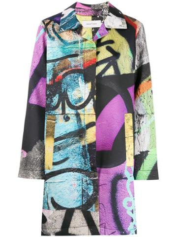 Marques'almeida Graffiti Coat - Purple