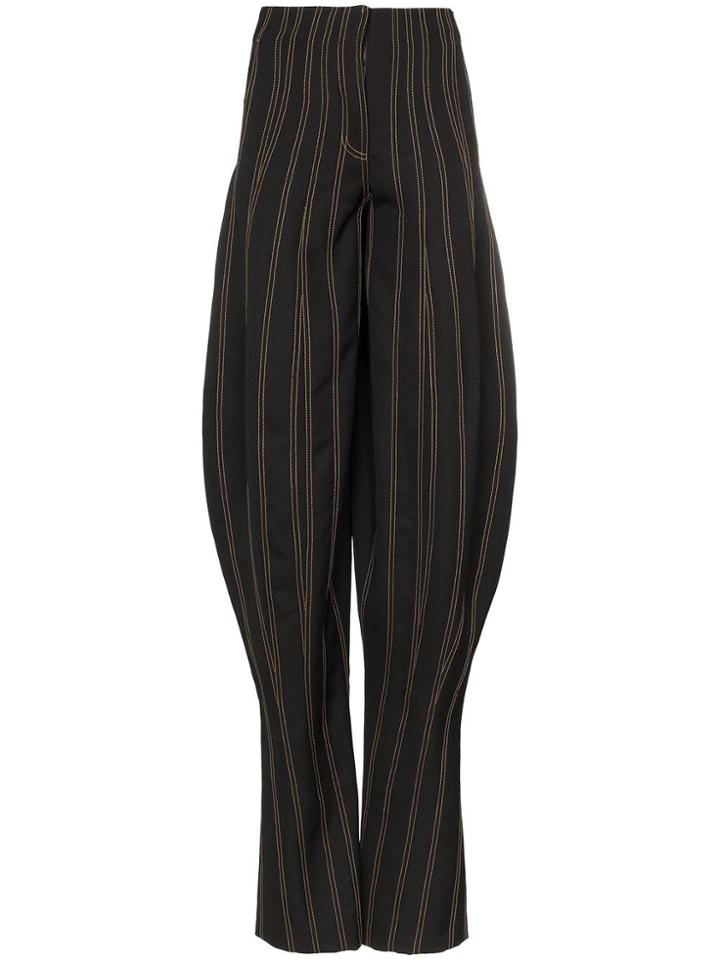 Mugler Relaxed Fit Cocoon Trousers - Black