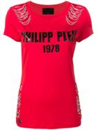 Philipp Plein Logo Chain Detail T-shirt - Red