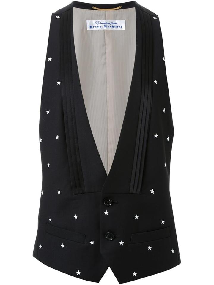 Education From Youngmachines Embroidered Star Waistcoat