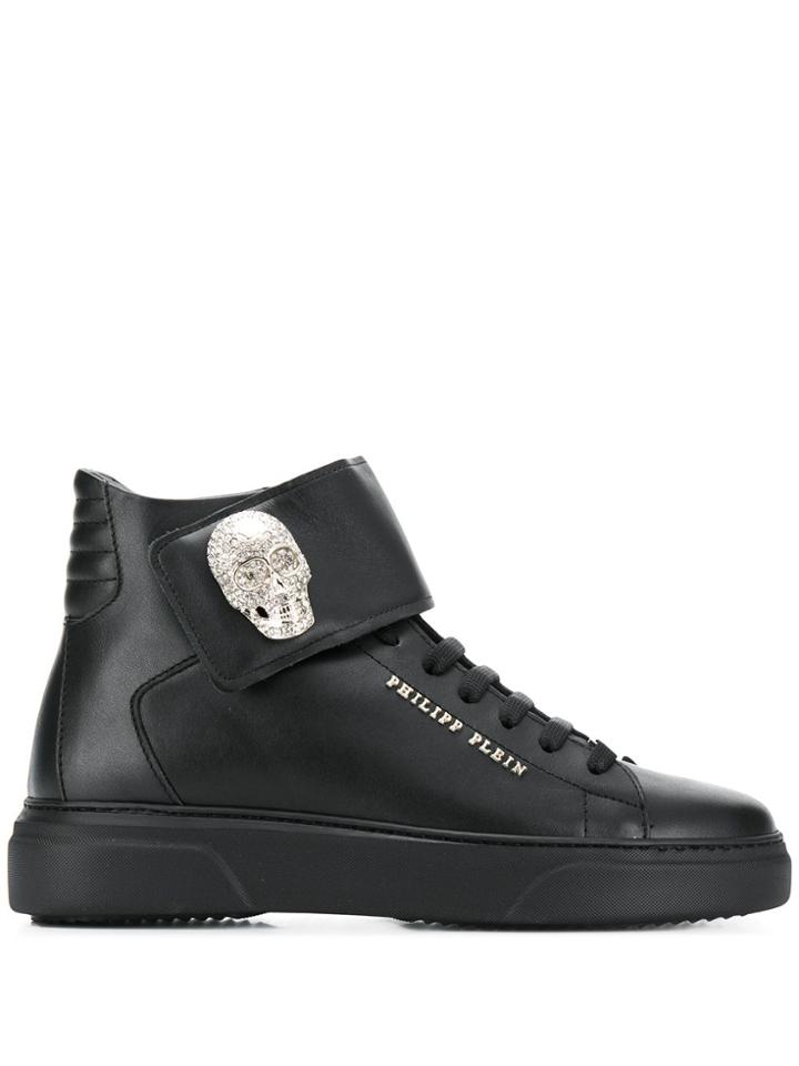 Philipp Plein Skull High-top Sneakers - Black