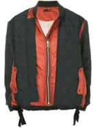 Frei Ea Panelled Bomber Jacket - Red
