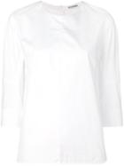 Jil Sander - Classic Draped Blouse - Women - Cotton - 36, White, Cotton