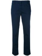Aspesi - Cropped Trousers - Women - Cotton/spandex/elastane - 46, Blue, Cotton/spandex/elastane