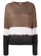 Brunello Cucinelli Striped Long-sleeve Top - Brown