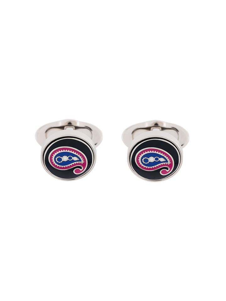 Etro Paisley Motif Cufflinks - Blue