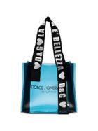Dolce & Gabbana Logo Print Tote Bag - Blue