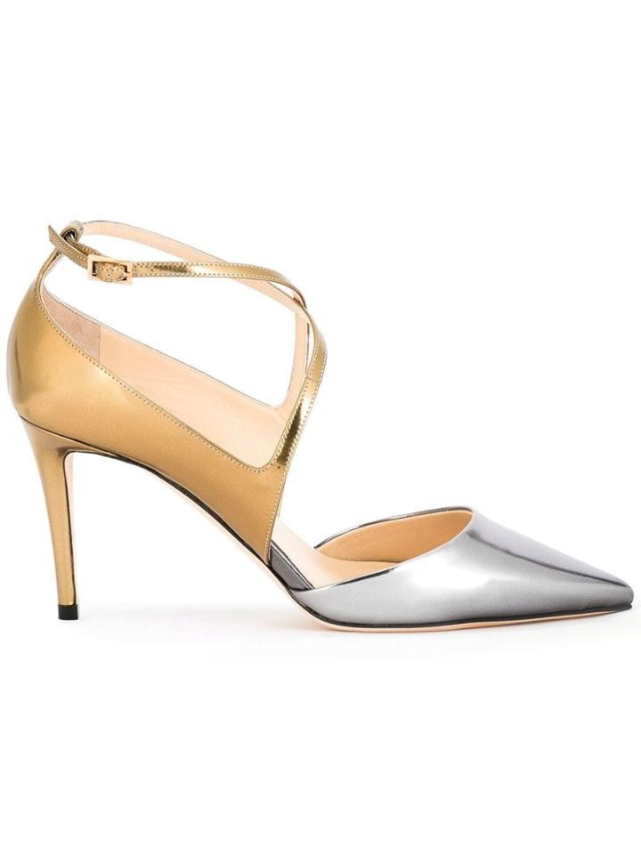 Jimmy Choo Virginia 85 Pumps - Metallic