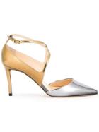 Jimmy Choo Virginia 85 Pumps - Metallic