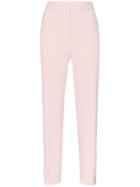 Y / Project Pleated Print Slim Leg Wool Blend Trousers - Pink