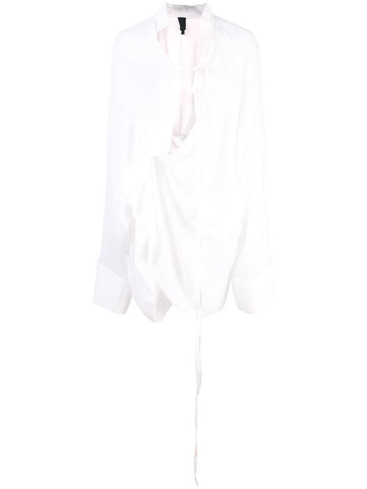 Vera Wang Draped Kimono Top - White