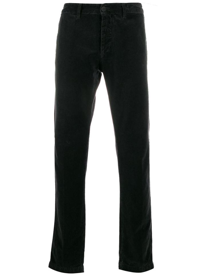 Massimo Alba Straight-leg Velvet Trousers - Black