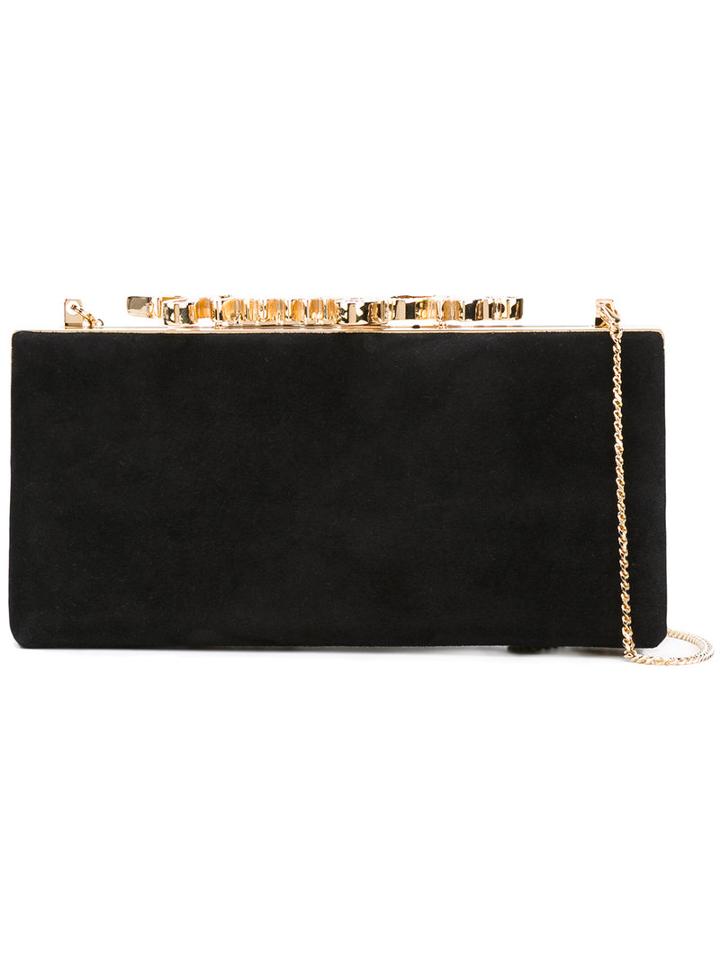 Jimmy Choo Celeste Box Clutch Bag, Women's, Black, Goat Skin