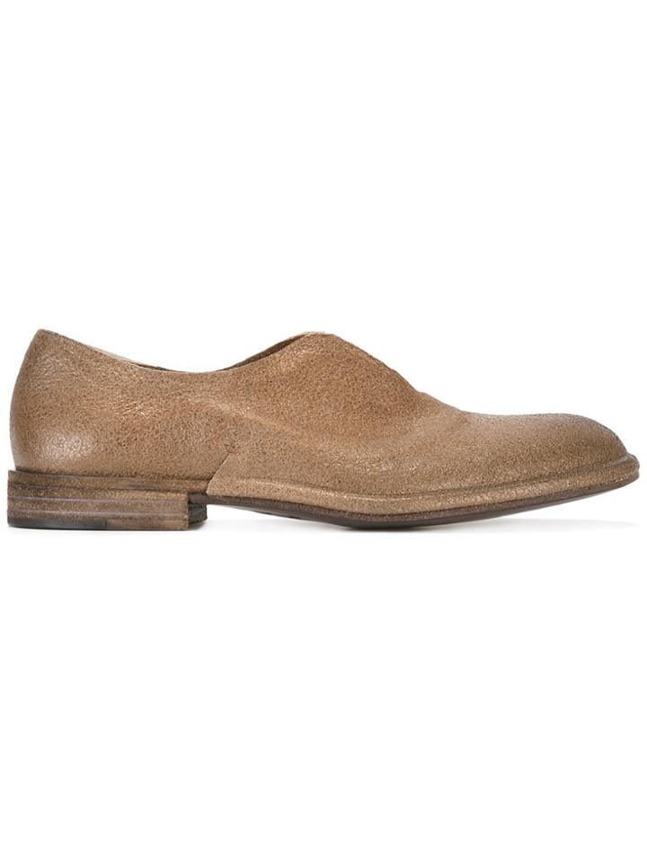 Del Carlo Slit Slippers - Brown