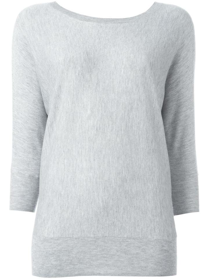 Michael Michael Kors Classic Sweater, Women's, Size: Xl, Grey, Nylon/polyester/viscose/cashmere