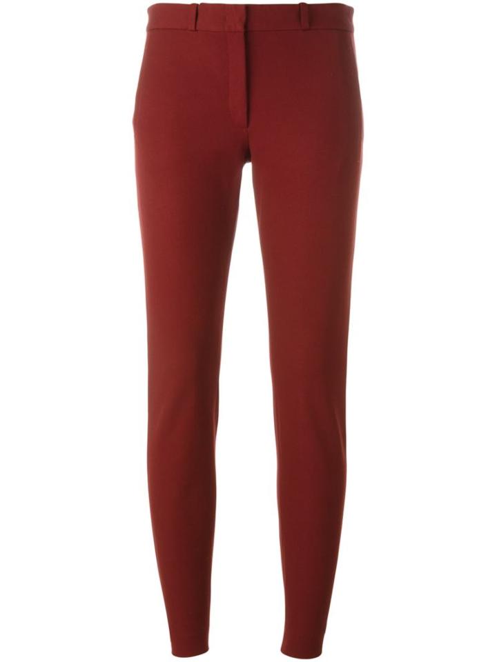 Joseph Cropped Slim Trousers, Women's, Size: 36, Red, Viscose/acetate/cotton/spandex/elastane