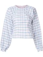 Ck Calvin Klein Prairie Check Jacquard Top - White