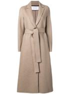 Harris Wharf London Long Belted Coat - Brown