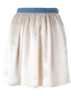 Sonia Rykiel Elasticated Waistband Short Skirt, Women's, Size: 40, Nude/neutrals, Acetate