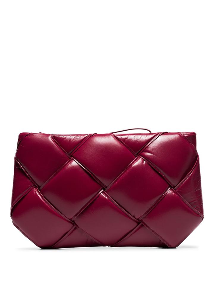 Bottega Veneta Bttga Maxi Qltd Lthr Pouch - Pink