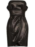 Versace Strapless Leather Mini Dress - A1008