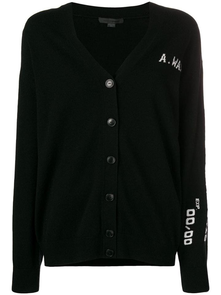 Alexander Wang Logo Embroidered Cardigan - Black