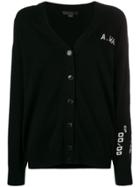 Alexander Wang Logo Embroidered Cardigan - Black